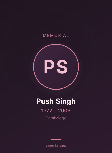 Memorial portrait of Push Singh