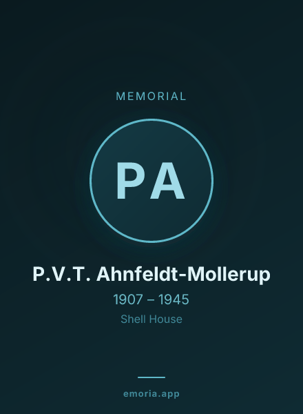 Memorial portrait of P.V.T. Ahnfeldt-Mollerup