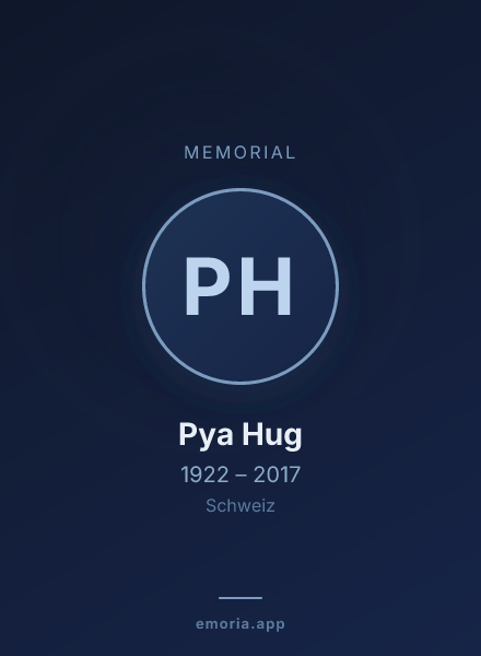 Memorial portrait of Pya Hug