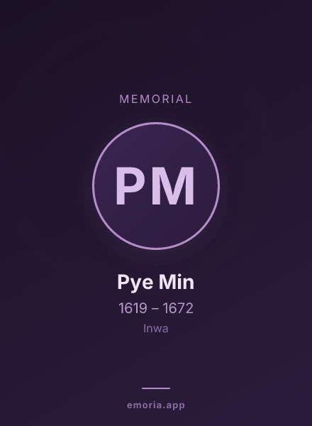 Memorial portrait of Pye Min