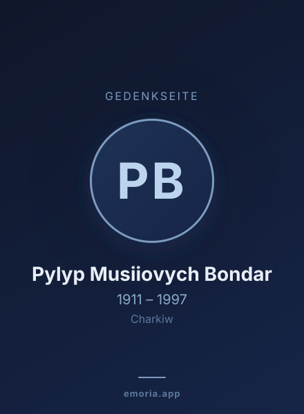Gedenkportrait von Pylyp Musiiovych Bondar