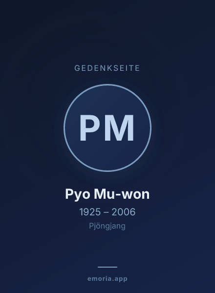 Gedenkportrait von Pyo Mu-won