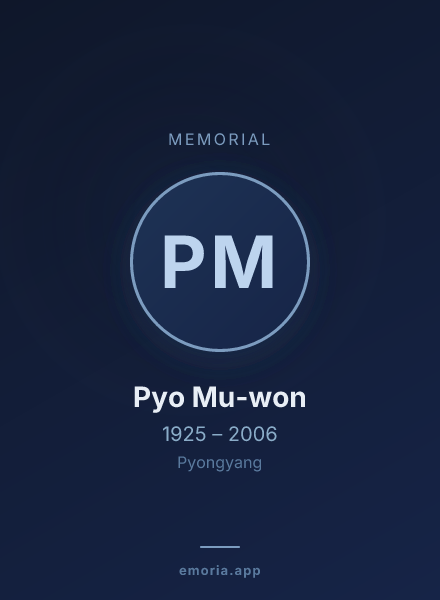 Memorial portrait of Pyo Mu-won