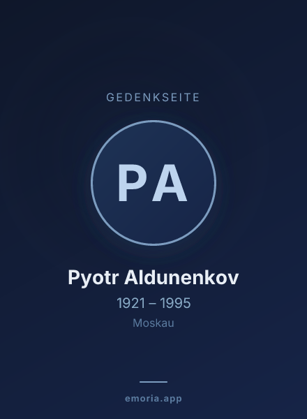 Gedenkportrait von Pyotr Aldunenkov