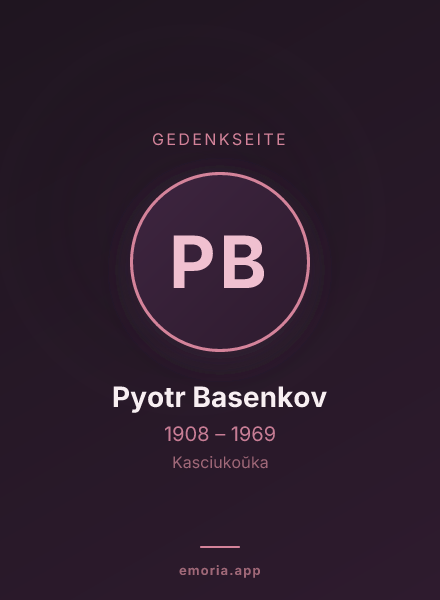Gedenkportrait von Pyotr Basenkov