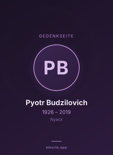 Gedenkportrait von Pyotr Budzilovich