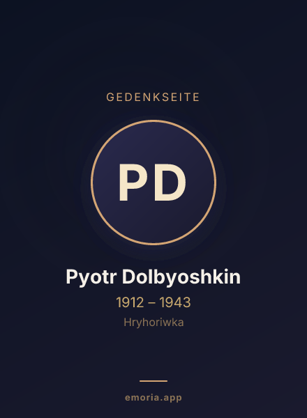 Gedenkportrait von Pyotr Dolbyoshkin