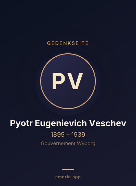 Gedenkportrait von Pyotr Eugenievich Veschev