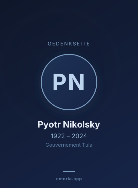 Gedenkportrait von Pyotr Nikolsky