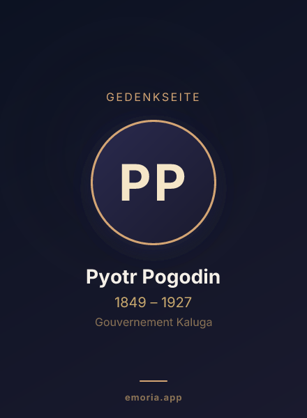 Gedenkportrait von Pyotr Pogodin
