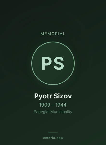 Memorial portrait of Pyotr Sizov