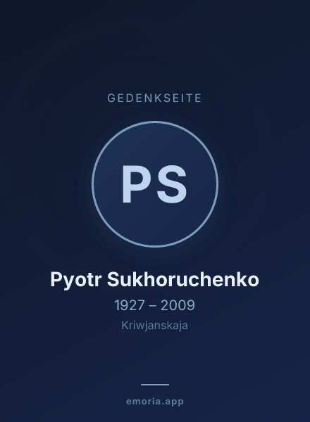 Gedenkportrait von Pyotr Sukhoruchenko