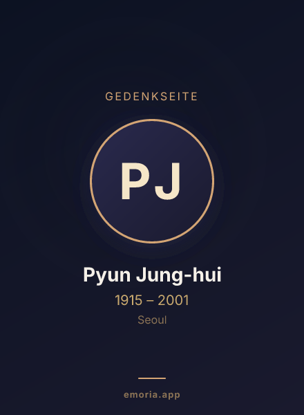 Gedenkportrait von Pyun Jung-hui