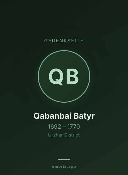 Gedenkportrait von Qabanbai Batyr