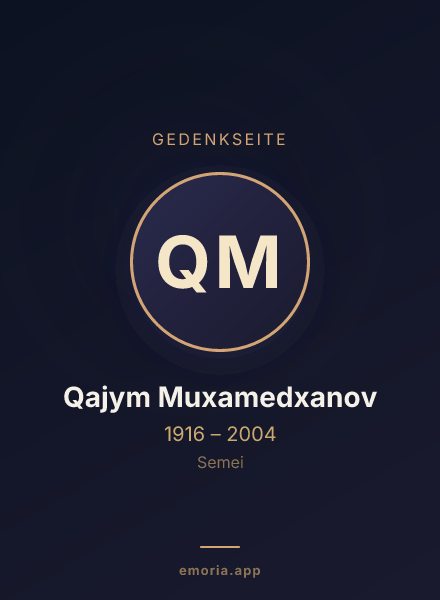 Gedenkportrait von Qajym Muxamedxanov
