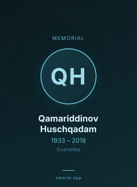 Memorial portrait of Qamariddinov Huschqadam