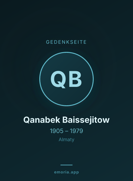 Gedenkportrait von Qanabek Baissejitow
