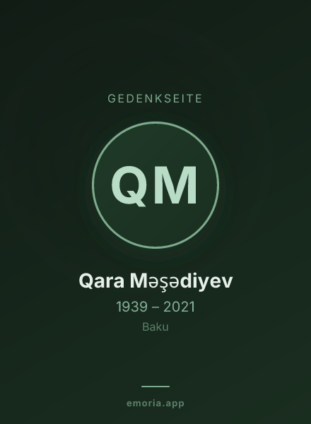 Gedenkportrait von Qara Məşədiyev