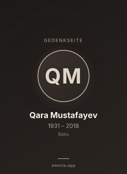 Gedenkportrait von Qara Mustafayev