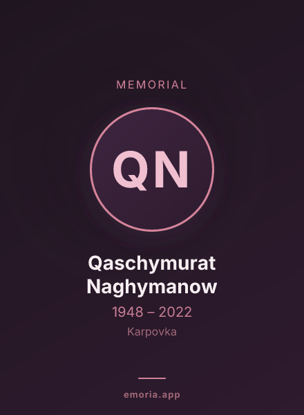 Memorial portrait of Qaschymurat Naghymanow
