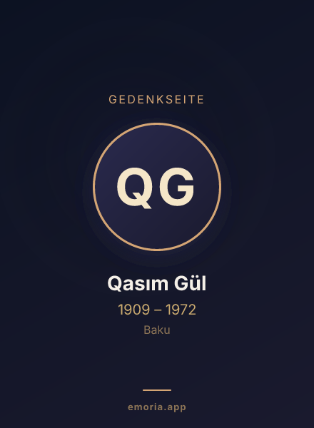 Gedenkportrait von Qasım Gül