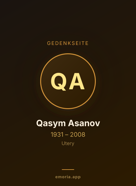 Gedenkportrait von Qasym Asanov
