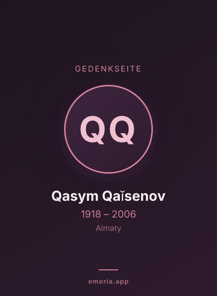 Gedenkportrait von Qasym Qaĭsenov