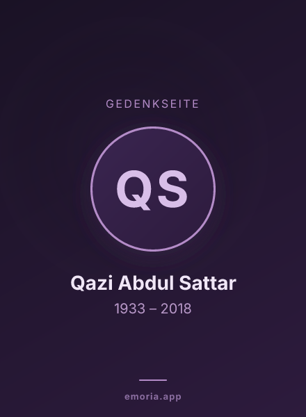 Gedenkportrait von Qazi Abdul Sattar