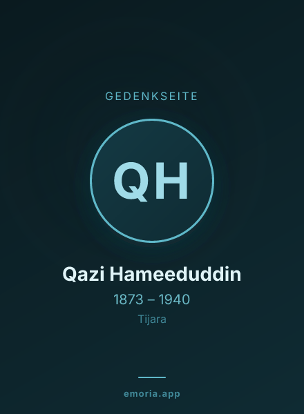 Gedenkportrait von Qazi Hameeduddin