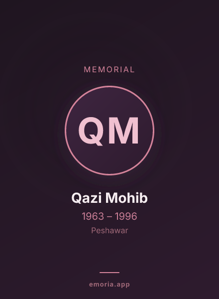 Memorial portrait of Qazi Mohib