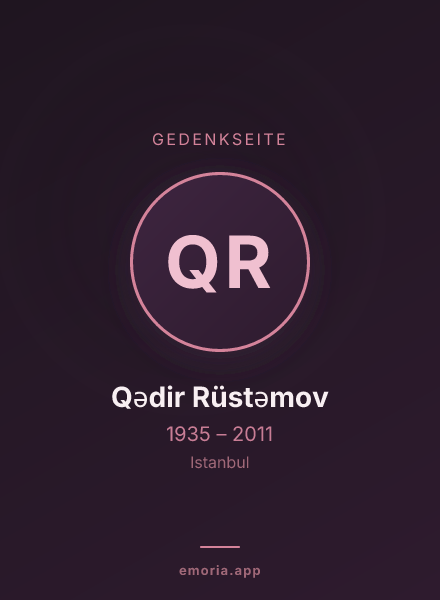 Gedenkportrait von Qədir Rüstəmov