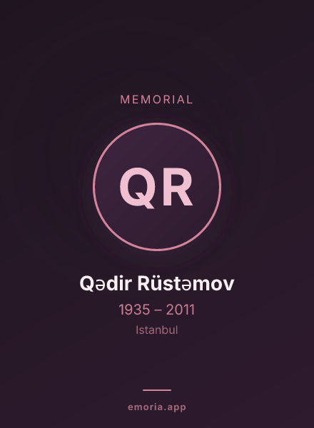 Memorial portrait of Qədir Rüstəmov