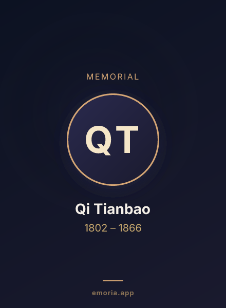 Memorial portrait of Qi Tianbao