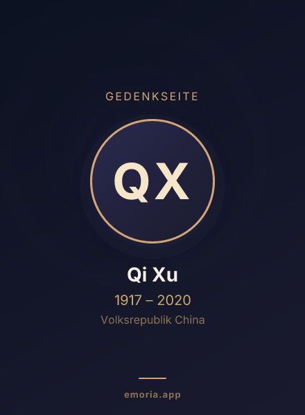 Gedenkportrait von Qi Xu