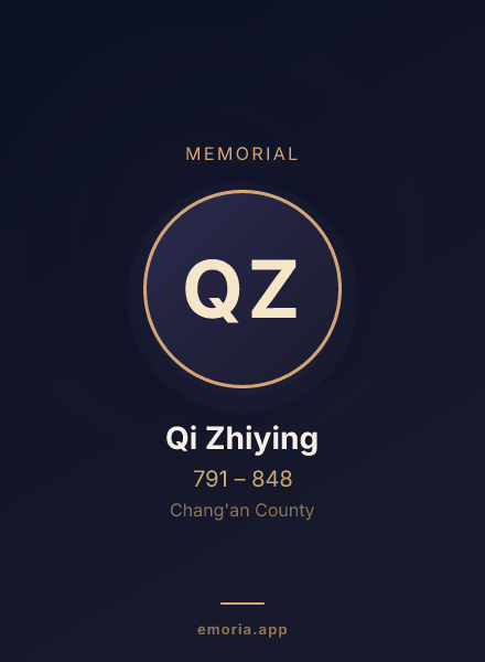 Memorial portrait of Qi Zhiying