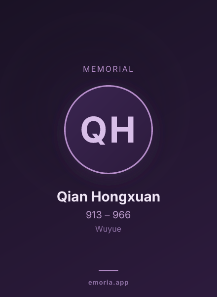Memorial portrait of Qian Hongxuan