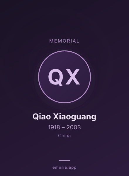 Memorial portrait of Qiao Xiaoguang