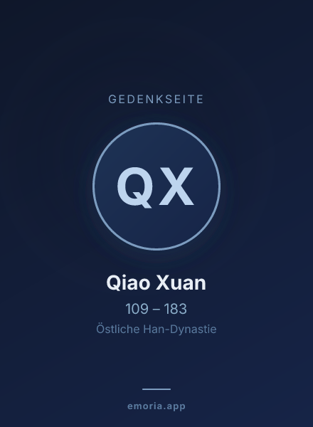 Gedenkportrait von Qiao Xuan
