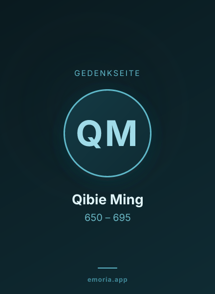 Gedenkportrait von Qibie Ming