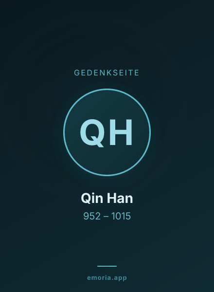 Gedenkportrait von Qin Han