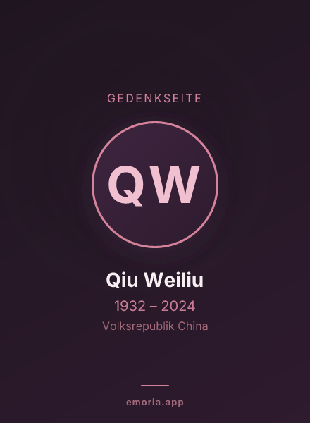 Gedenkportrait von Qiu Weiliu