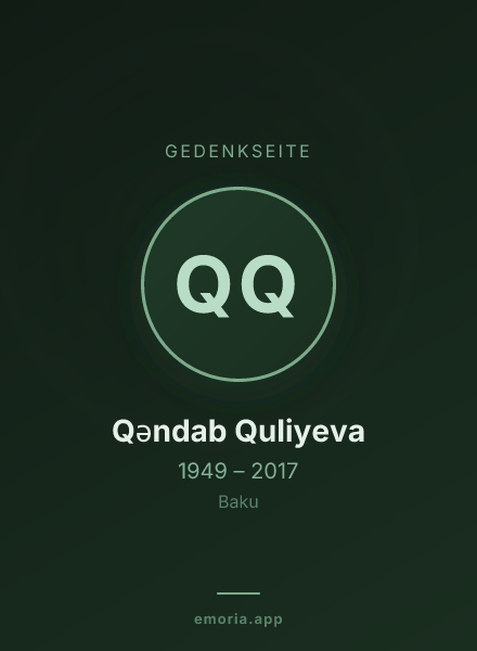 Gedenkportrait von Qəndab Quliyeva