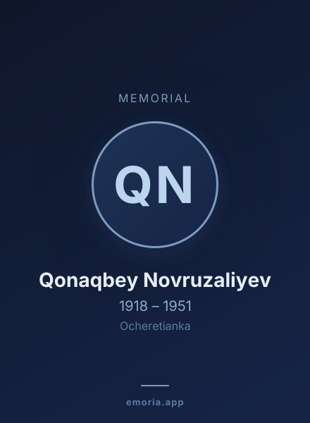 Memorial portrait of Qonaqbey Novruzaliyev
