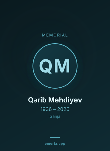 Memorial portrait of Qərib Mehdiyev