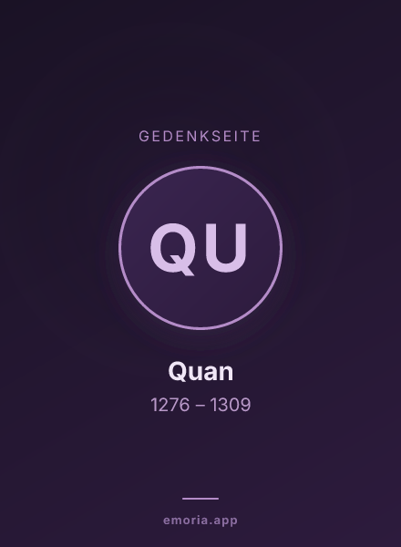 Gedenkportrait von Quan