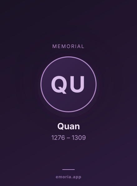 Memorial portrait of Quan