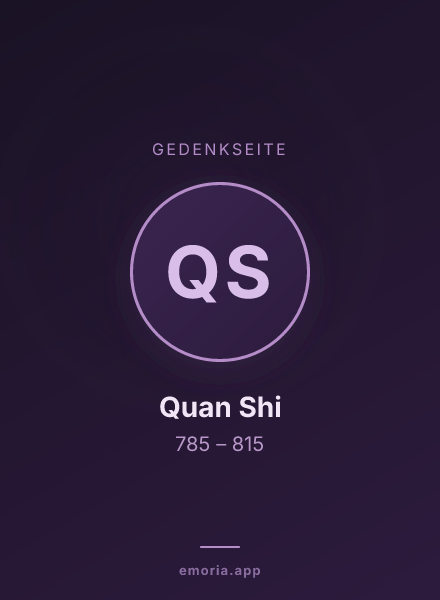Gedenkportrait von Quan Shi