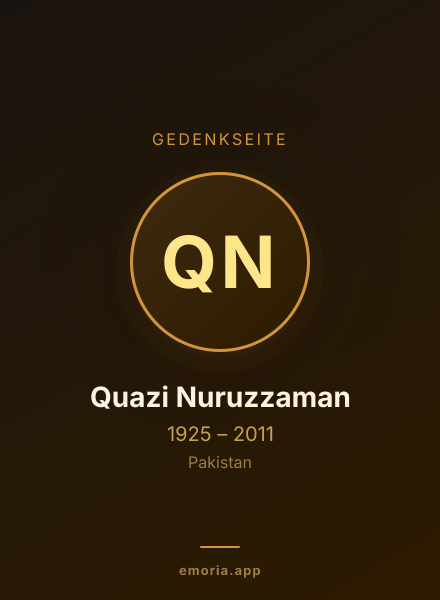 Gedenkportrait von Quazi Nuruzzaman