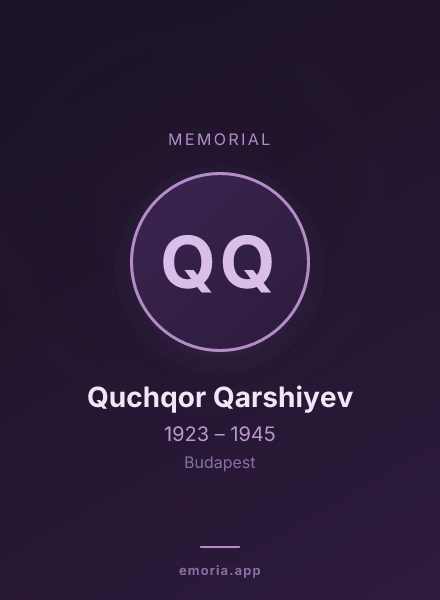 Memorial portrait of Quchqor Qarshiyev