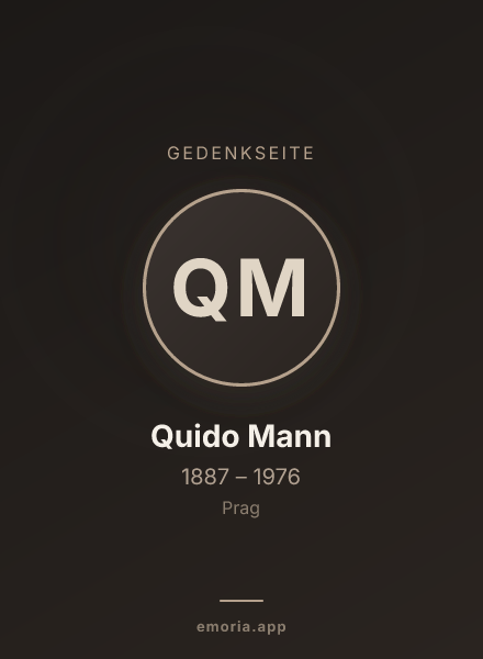 Gedenkportrait von Quido Mann